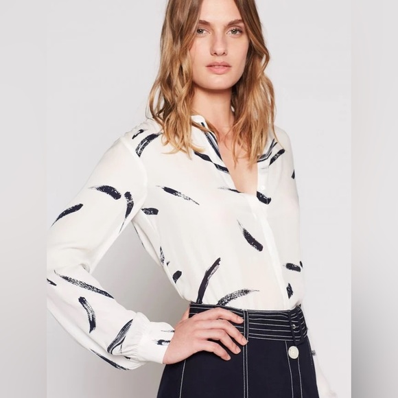 Joie Silk Button Down Blouse - Picture 3 of 7